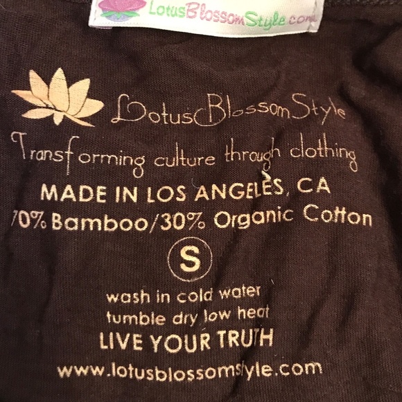 Lotus Blossom Style Bamboo & Organic Cotton Long Sleeve. Small NEW. - Picture 11 of 15